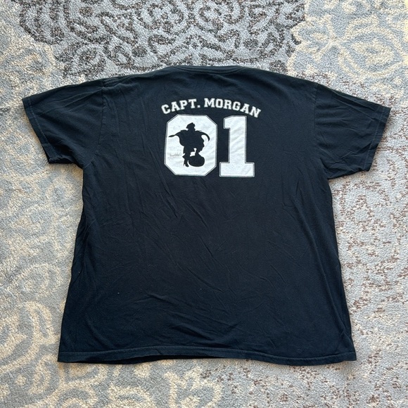 Captain Morgan Men’s Basketball Throwback Tee 2001 "Game On" Black XL - Picture 4 of 4